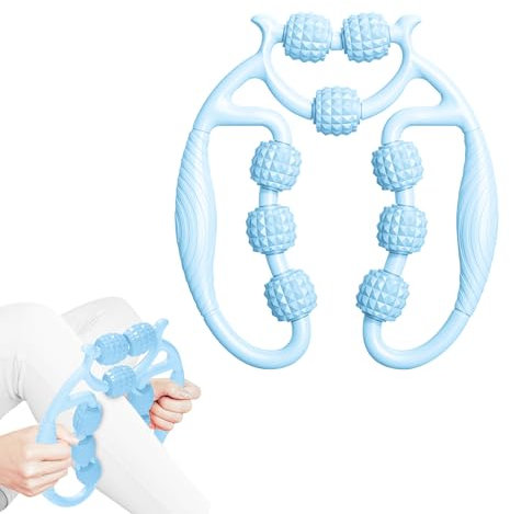 WAWJ® Beinmuskel Massagegerät, Bein-Cellulite-Massagegerät-Roller, Bein-Muskel-Fuß-Massagegerät-Roller, Neue tragbare Bein-Massagegerät Für Zuhause, Büro, Fußmassage Fersensporn (Blau)