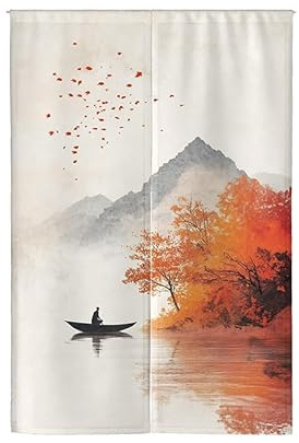 ChangTsingLee Japanischer Stil Dick Leinen Noren Lang Vorhang Türvorhang Raumteiler Tapisserie Für Die Heimtextilien Im Japanischen Stil 1067790x200cm