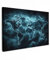 MuchoWow© Leinwand Bilder Groß 120x80 cm XXL Wanddeko Wohnzimmer Aesthetic Room Decor Deko Zimmer Wandbilder Modern Bild auf Leinwand Weltkarte Blitz - Blau