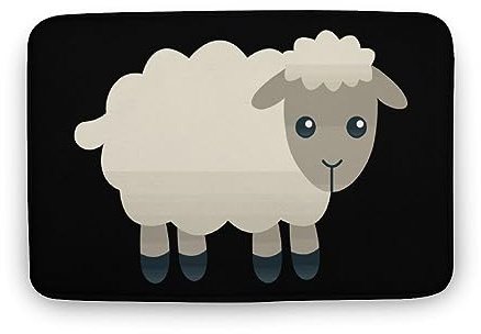Qjjinxior Badematte, Schaf-Fußmatte, super saugfähig, waschbar, Teppich für Badezimmer, Küche, Eingang, 50 x 80 cm