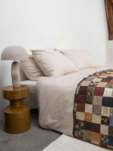 Snurk Quilty Pleasure Bettwäsche Set, 135 x 200 cm, inkl. 1 Kissenbezug 80 x 80 cm, aus 100% Bio-Baumwolle, Bettwäsche Häkel-Optik