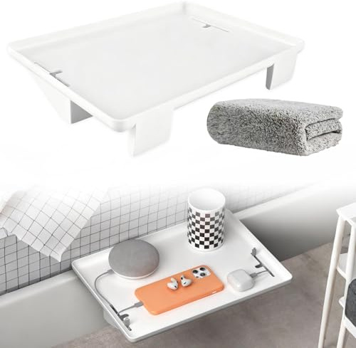 Bedside Shelf, Bunk Bed & Top Bunk, College Dorm Room Essentials | Sturdy clip locks securely to bed frames. Non-slip holds phone, cup, glasses. Compact, no-tools setup. Versatile dorm decor