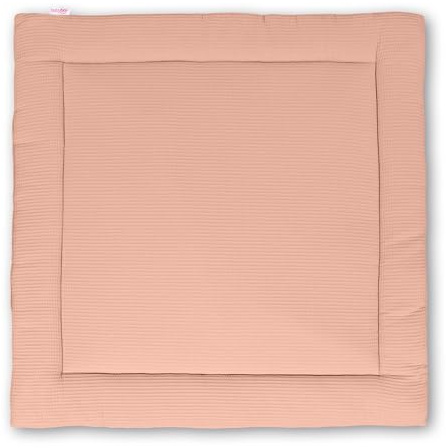babybay Krabbeldecke 120x120 cm Waffelpiqué, apricot rosé