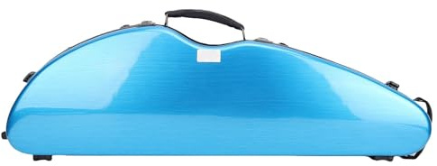 RASTKY Carbon Violine 4/4 Violine Aufbewahrung mit Hygrometer und Zahlenschloss Schultergurte Leichte Carbon Blau Professionelle Längliche Hart