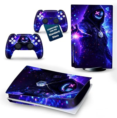 UtmostXP Vinilo Adhesivo Protector para PS5 (Neón Standard Disk)