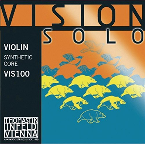 Thomastik Infeld Cordes Violon Vision Solo, Jeu (Ré Argent filé) 4/4 moyen