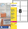 Avery L7993-25 Wetterfeste Versandetiketten (8 Stück pro Blatt, 99,1 x 67,7 mm) 200 Etiketten