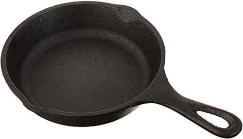 Lodge H5MS Heat Enhanced and Seasoned Cast Iron Mini Skillet, 5-Inch - Pack of 2