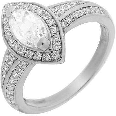 Orphelia Femme 925 Argent Marquise Blanc Oxyde de Zirconium