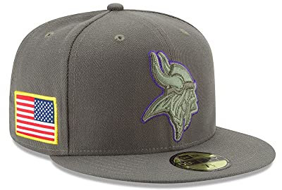 New Era 59Fifty Cap - Salute to Service Minnesota Vikings Oliv, Gr. 7 1/8 - (56,8cm)