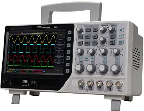 Desk Type 200MHz 4CH Oscilloscope 500μV/div 1GS/s Sample Rate Digital Trigger System 7TFT