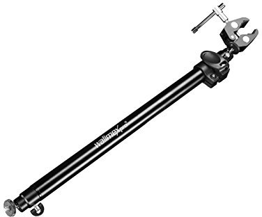 Walimex Pro Universal Slider Abstützung - ausziehbar von 43 bis 70cm, mit Kugelkopf und Klemme