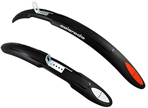 Garde boue vtt av+ar 20-24 polisport colorado noir pour v-brake (paire)