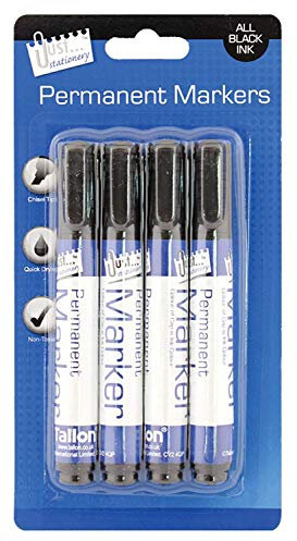 2 x Chisel Tip Permanent Marker - Black