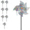 Gutyan Vogelabweisende Windräder für Vogelscheuchen 8 Set Reflective Bird Repellent Windmill Windräder mit hoher Reflektion