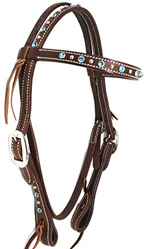 Unbekannt Challenger Amish USA Pferde-Sattelzaumzeug Westernleder Kopfstütze Pony 78RT14TR