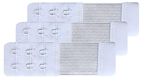 Chanie Women Pack of 3 Soft Comfortable 2 Hooks Bra Extender,10.3cm x 3.2cm