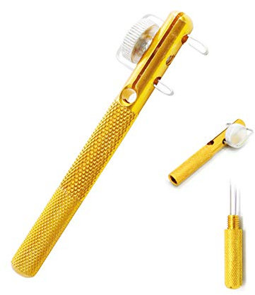 Dofover Aluminum Alloy Manual Fishing Hook Tier Double-Headed Needle Knots Tie Fishing Line Knotter Fishhook Tie Device Fly Tying Tool (2 Pack)