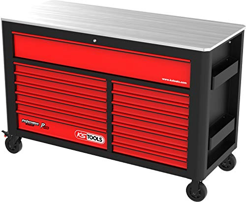 KS Tools 873.7014 PERFORMANCEplus P45 XL-Werkstattwagen mit 14 Schubladen