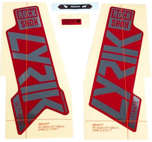 Sram RockShox Gabel Decalkit Gloss Polar-Folie Rot 27/29