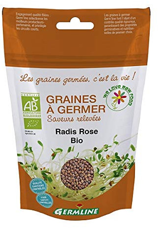Germ'Line - Graines À Germer Bio Radis Rose 100G - Vendu par unité