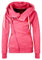 Newbestyle Femmes Veste de survêtement Vicky Pull à Capuche zippé Tops Femmes Pull à Capuche,Rose Red,2XL