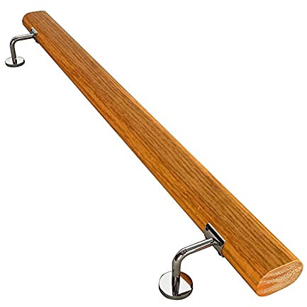 Pasamanos de Escalera Interior Exterior Barandillas de Madera de Escalera Montada En La Pared Barandilla De Seguridad Kit Completo,Pasamanos Antideslizante de Seguridad (30cm)