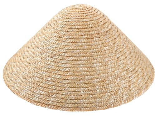 BESPORTBLE Traditionellen Chinesischen Stroh Hut Kinder Sommer Stroh Hut Kuli Asiatischen Orientalischen Garten Angeln Reis Bauern für Kinder Party Cosplay Größe S