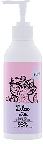 YOPE Loción Manos y Cuerpo I Aceite de almendras y monoi I Manteca de karité I Glicerina vegetal I Hidratante I Calmante I 98% Ingredientes naturales I Vegan formula I Lila y vainilla I 300ml