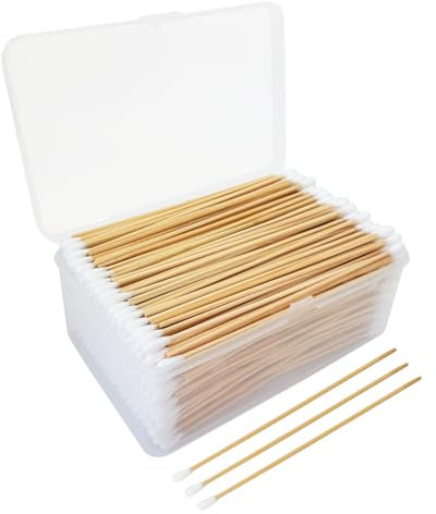 Eyxformula 500 PCS 6 Inch Long Cotton Swabs with Upgraded Sturdy Bamboo Sticks – Lint-Free & Sufficient Cotton Tipped Applicators for Dog Ear Cleaning, Gun Maintenance, Makeup, Pet Care, Art & Crafts