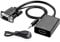 Adaptateur VGA Vers HDMI Avec Câble Audio 3,5 mm et Câble d'Alimentation - Convertisseur 1080p 60Hz Pour TV, Projecteurs et Moniteurs