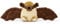 Zappi Co 100% recycelte Plüsch-Plüschtiere - Weiche und kuschelige Stofftiere, perfekte Begleiter für Kinder und Neugeborene (13-15cm) (Fledermaus)