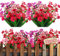 KYYLZ 12 Bündel Kunstblumen wie Echt Balkon Künstliche Blumen Wetterfest Künstliche Balkonpflanzen Kunstpflanzen Außenbereich UV-beständig Balkonblumen für Balkon Dekoration,Garten,Outdoor