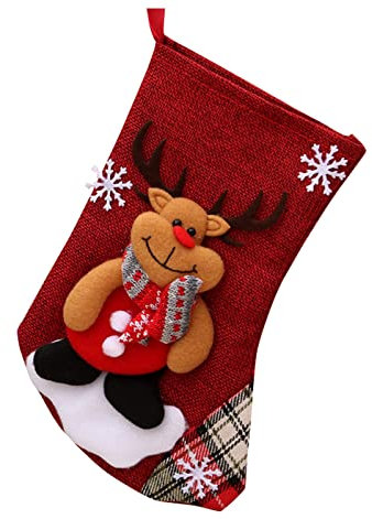 3D Nikolausstiefel Zum Befüllen und Aufhängen Weihnachtssocken Geschenktüte Kleine Süßigkeiten Dekoration Geschenktüte Weihnachtsstrümpfe Weihnachtsmann Schneemann Weihnachtsstrumpfe