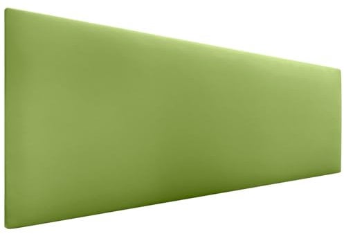 DHOME Kopfteil aus Kunstleder oder Stoff AQUALINE - Glatt Mit Beinen, Gepolstert, Luxusbett (Kunstleder Grün, 135cm für Betten 120/135/140)