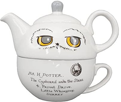 Harry Potter Half Moon Bay Hedwig Teeservice – Tea for One – Hedwig Owl Cup – Teekanne für eine Person – kleine Teekanne