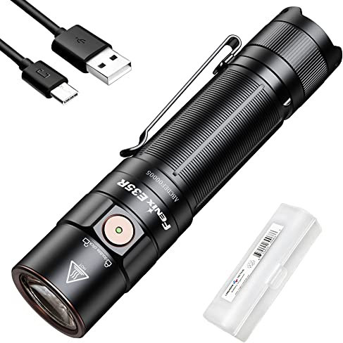 Fenix Linterna E35R EDC, 3100 lúmenes, recargable por USB-C, linterna de alto rendimiento con organizador LumenTac