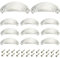 Ruidee 12 Stück Muschelgriff Schubladen Griffe Schubladengriff mit Schrauben for Küchenschrank, Möbel, Schrank (Silber)
