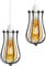 DC VOLTAGE 2 Pack of Pendant Light Shade Metal 12cm Balloon Wire Cage Easy Fit Hanging Ceiling Lamp Shade for Kitchen Living Room Hallway Bar Coffee Shop Hotels (Brushed Silver)