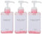 GOYISEE Refillable Shampoo and Conditioner Bottles for Shower Wall,Shampoo and Conditioner Dispenser with Pump No Drill (3 Bottles-Pink)