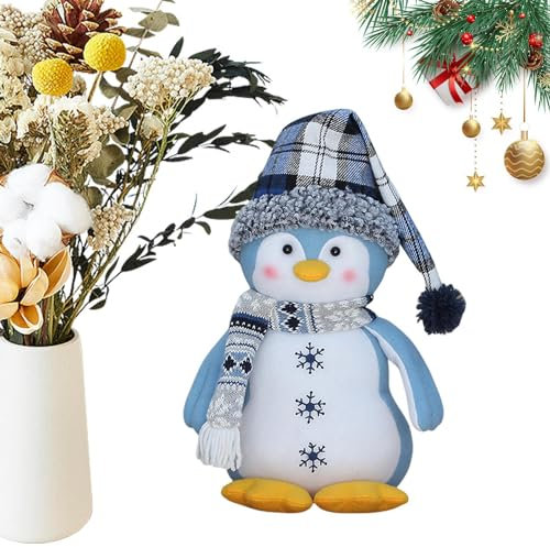 Anloximt Weihnachts-Pinguin-Plüschpuppen-Ornamente - Pinguin-Spielzeug-Weihnachtsschmuck - Weihnachtsornament, Tischkamindekoration für Weihnachtsornament, Tischkamindekoration