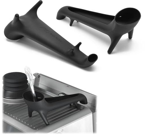 ARO Espresso™ Der Original-Wassertank-Schnellzugriffstrichter | Versetzter Trichter für den Zugang zum Wassertank unter Schränken | Perfekt für Espressomaschinen und mehr! (Schwarzes Silikon)