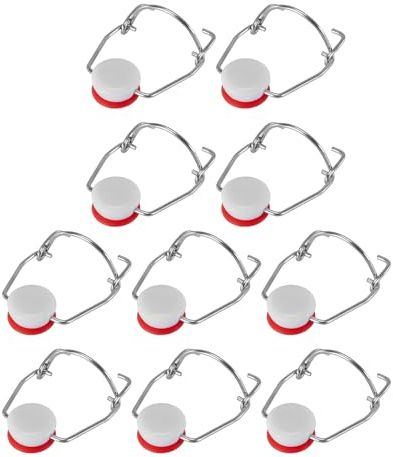 Lot de 10 bouchons de bouteille en verre étanches avec couvercle à rabat hermétique pour brassage à la maison, couvercle en acier inoxydable, fraîcheur et carbonation