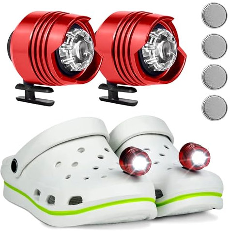 MXJFYY 2 PCS Luz de Zapato de Cocodrilo, Impermeables Faros Croc, Luces LED Para Zapatos Con 3 Modos de Luz, Accesorios de Decoración Para Caminar, Cumpleaños Para Adultos y Niños Regalos