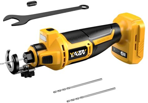 Strumento di taglio per cartongesso senza fili per batteria DeWalt da 20 V, sega rotativa senza spazzole regolabile a 3 velocità con fino a 30000 giri/min, kit di sega a spirale compatta per tagliare