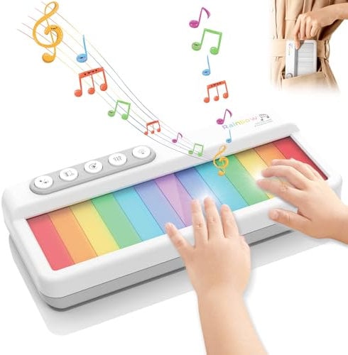 Pup Go Pianoforte Elettronico Giocattolo Compatto per Bambini dai 2 Anni, Tasti Touch Screen con Retroilluminazione Multicolore, 5 Strumenti, 13 Canzoni Dimostrative, Clavier Musicale Portatile