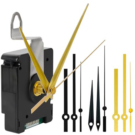 YdseozODCF Funkuhrwerk Set mit 4 Zeigerpaaren, Lautloses Uhrwerk für Wanduhr, Funkuhrwerk, Leise Wanduhr Bastelset zum Austauschen DIY