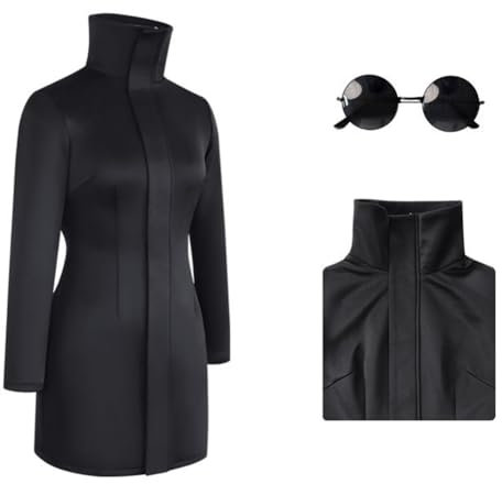 Zhongkaihua Gojo Satoru Damen-Kleidung Cosplay Kostüm Kleid mit Sonnenbrille Erwachsene Anime Rollenspiel Karneval Halloween Party Uniform für Fans