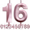 16th Geburtstagskerze, 3D Design Roségold Glitter Nummer Kerzen, Cake Topper Dekorationen, Kuchen Kerze für Geburtstagsparty, Hochzeitstag, Baby-Dusche, Party-Dekoration