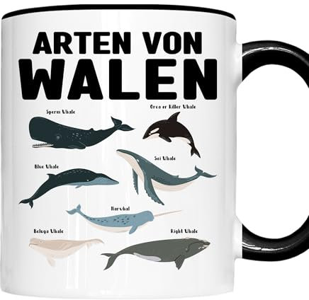 Walen Tasse | arten von Walen | Walen Geschenk Wale Tasse Wale merch Kaffeebecher lustig